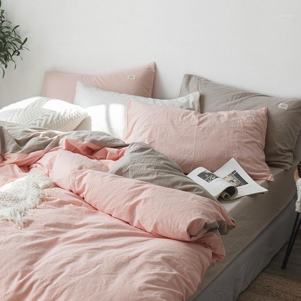 

bedding sets cotton washing four-piece sheets quilt cover single student dormitory1
