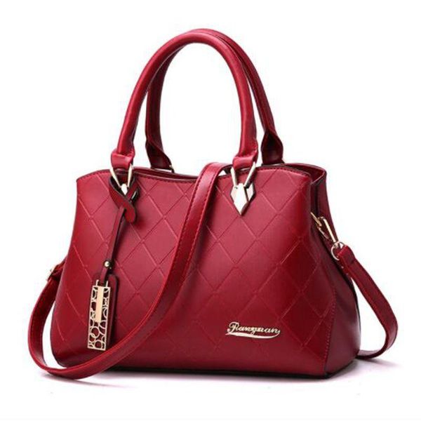 

handbag pu female bag metal sheets decoration solid messenger bag sweet lady fashion crossbody luxury women shoulder bagx540