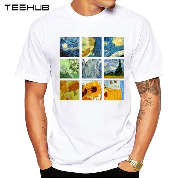 

teehub new cool men's fashion van gogh art design t-shirt short sleeve o-neck hipster tee sport hooded sweatshirt hoodie