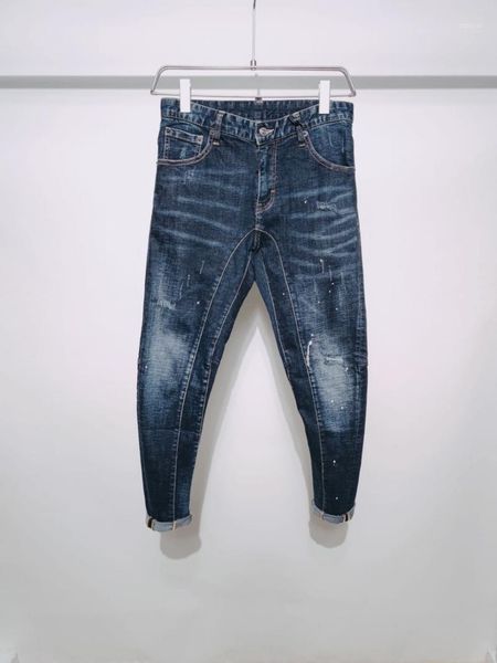 

wb91040 fashion men's jeans 2020 runway european design party style men's clothing1, Blue