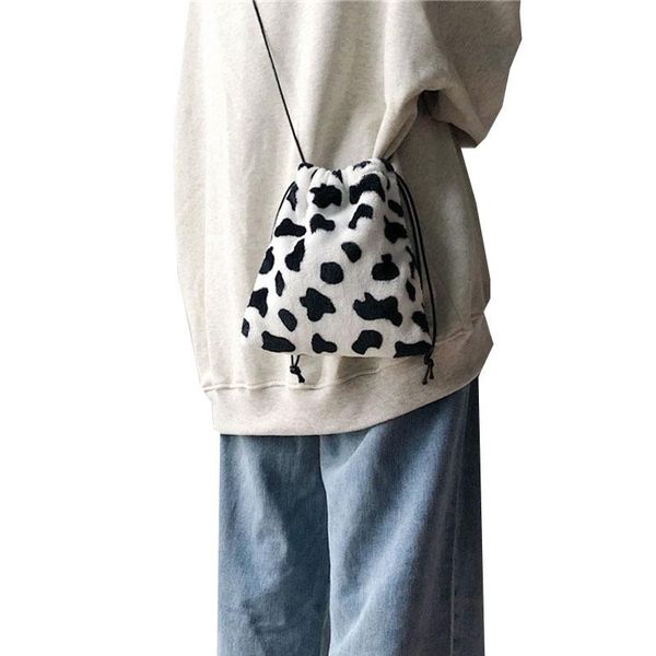 

cow print women crossbody bags fashion chain messenger bag for women kawaii cartoon female shoulder crossbody bag lady handbags