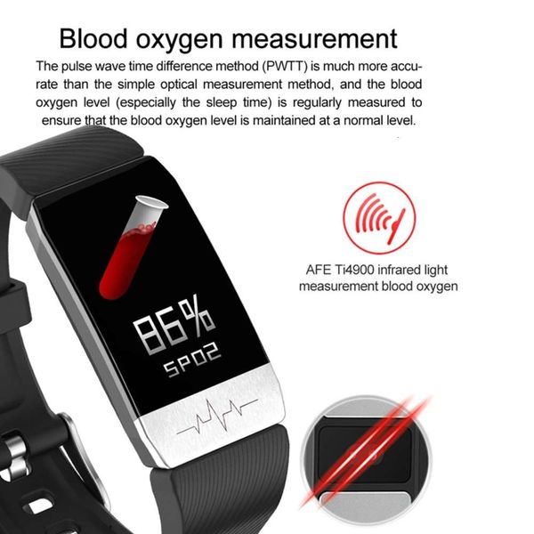 

intelligent exercise wristband ecg + ppg, temperature blood prsure control, water