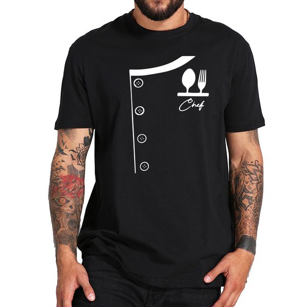 

chef t shirt fake suit cook printed tees funny summer loose o-neck t-shirt eu size sport hooded sweatshirt hoodie