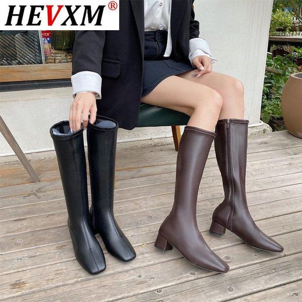 

boots springy, slim and tall, autumn/winter 2021, casual cavalier boot high heel women shoes 2021 fashion winter, Black