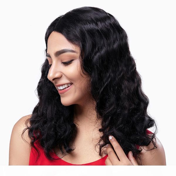 

body wave lace front human hair wigs brazilian remy hair mid-length wigs pre-plucked lace closure 13x4 frontal wigs, Black;brown