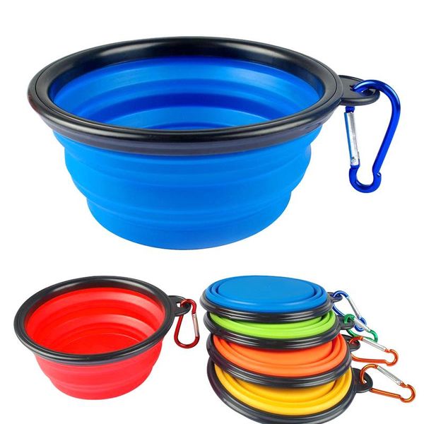 

sile collapsible feeding bowl dog water dish cat portable feeder puppy pet travel bowls sile col jlltyg