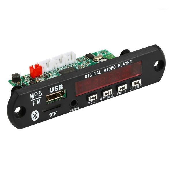 Carro MP3 MP5 Player Bluetooth 5.0 Kit de Carro Vídeo 1280x720 MP5 Decodificador Decodificador Music Player Module 5-12V FM Rádio USB AUPO AUX1