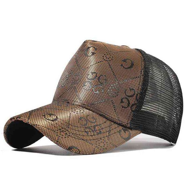 IL KEPS Berretto da baseball da uomo per uomo in rete traspirante Cappello da camionista Cappello estivo Snapback Stampa di lusso Cappello da donna Cotone BQM095 AA220304