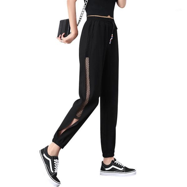 

running pants mesh harem women summer thin loose sports lantern quick dry outdoor trousers fitness workout1, Black;blue