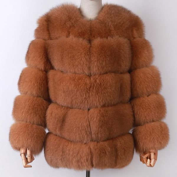 

women's fur & faux ladies coat natural long sleeve women real outwear, Black