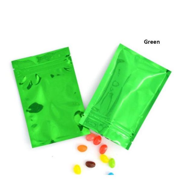 

100 pcs colorful aluminum foil bag self seal zipper packing food bag pink blue green retail resealable packag qylydo bdebaby