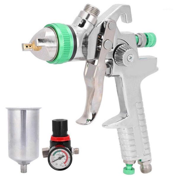 

aluminum alloy pneumatic spray gun paint sprayer hand tool with pressure regulating valve + 2.5mm diameter 1000ml aluminum pot1