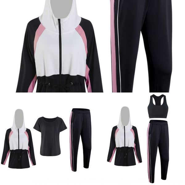 

2020 новый тренажерный зал спортивный костюм женский большой свободный быстрый сухой четыре четыре куска набор 4 шт работает йога костюм obg, Gray