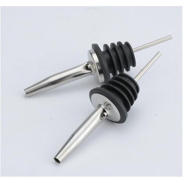 

wholesale stainless steel pouring device wine olive oil pourer dispenser spout glass bottle pourer black wine ser wmtljb lyqlove