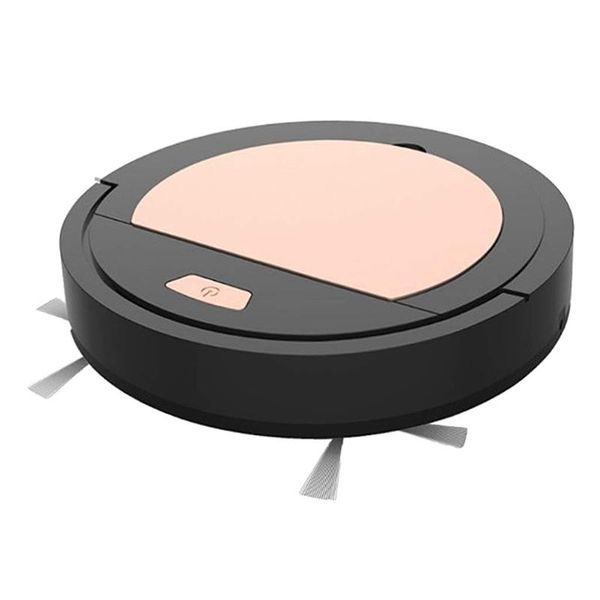 

smart robot vacuum cleaner strong suction usb charging cleaning hard floor and carpet smart er black