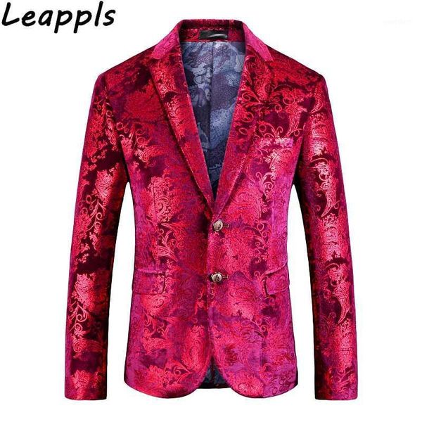 

leappls m-5xl mens floral blazer for men suit slim fit mens blazer jacket fashion wedding dress suit men 2020 new brand-clothing1, White;black