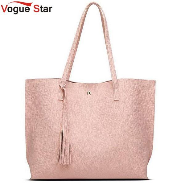 

vogue star brand women shoulder bag soft leather andle bags ladies tassel tote handbag women's handbags lb83