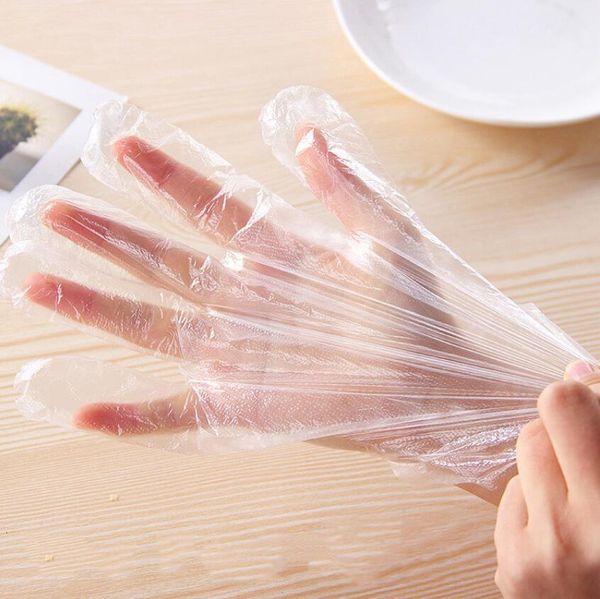 

grade film disposable pe five food finger sanitary kitchen household cleaning protective gloves