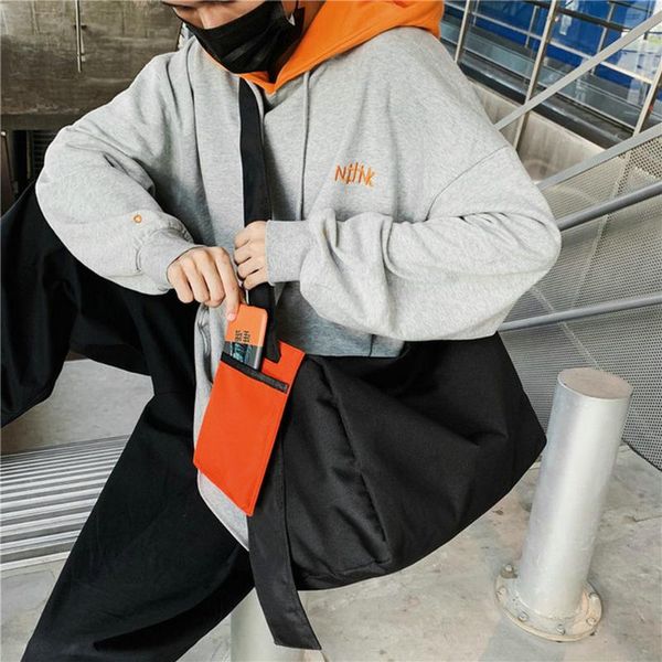 

new sports shoulder messenger bags canvas cloth retro crossbody bags multi-function high capacity 8963