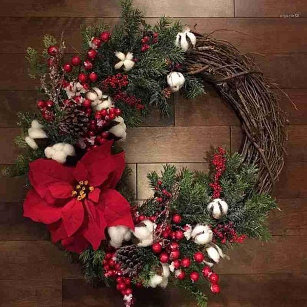 

christmas garland door hanger christmas vine ring wholesale simulation garland1
