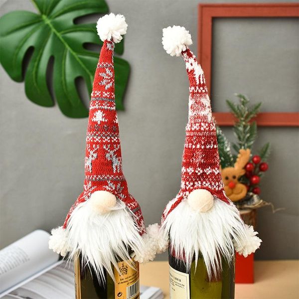 

christmas wine bottle cover merry christmas decor for home table 2020 noel navidad christmas ornaments gift happy new year 2021 bbyrol