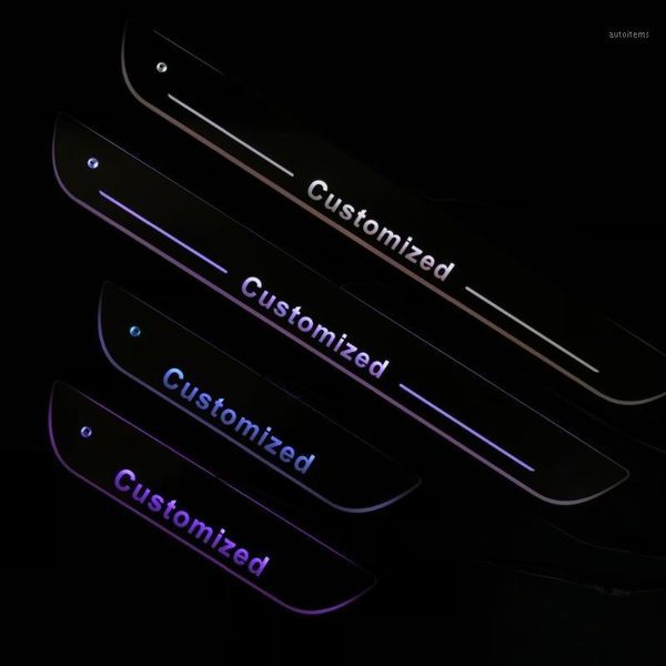 

express delivery led door sill plate strip welcome light threshold guard protectors for gmc1