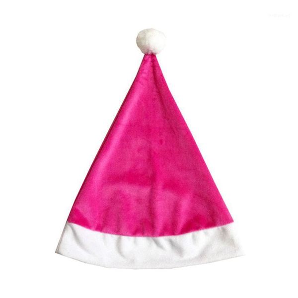 Decorações de Natal 1pc Rosa Papai Noel Hat Decoração de Cantando para Kid Adulto Cap Cap Decor Festival Bag1