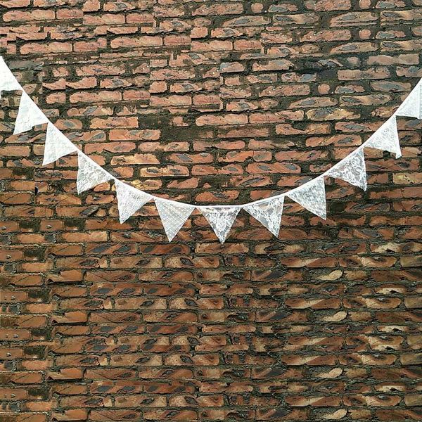 

баннеры флаги белый 5 wedding бантинг партия ткани день рождения гарленд vintage patterns 12 кружева цветок украшения 32m jllycr ffshop2001