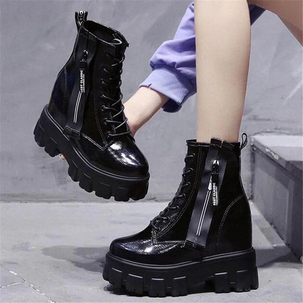 

woman platform black white ankle boots winter velvet warm chunky sneakers #pk4z