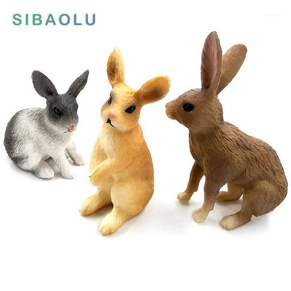 

simulation mini animal model figure hare figurine home decor miniature fairy garden decoration accessories modern statue1