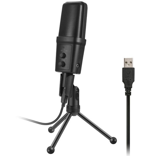 

sf-970 wired microphone usb condenser sound recording mic with stand for chatting singing karaoke lapskype