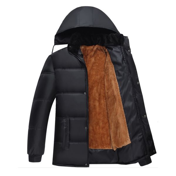 

hat men's downs men longsleeve new cotton fashion down coats jackets, Black