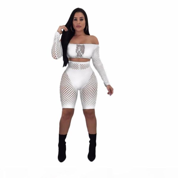 

summer beach mesh transparen woman clothes casual white two piece set women set suit two piece set and pants, Gray
