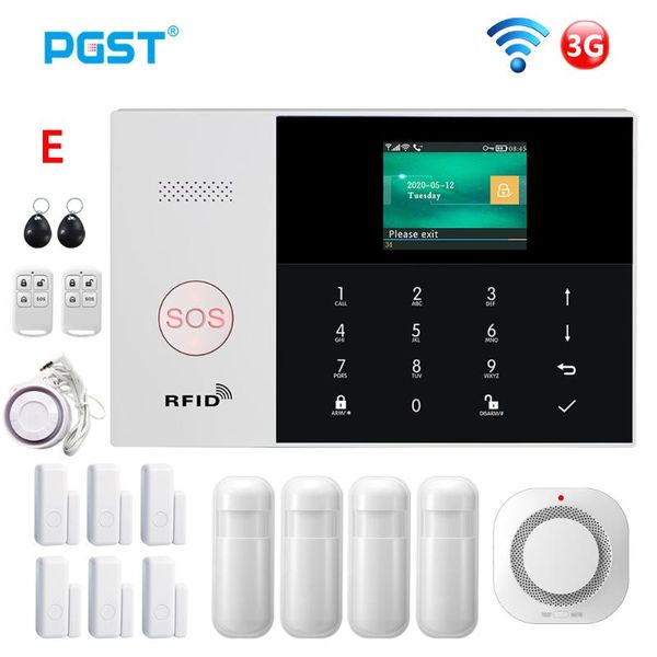 

alarm systems pgst pg105 3g wifi system wireless home security burglar app remote control with smoke detector