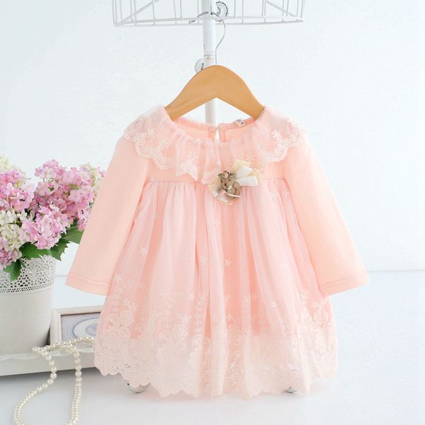 

baby girls princess dress for newborn infant clothing 2020 summer cute cotton long sleeve baby dress toddler girl clothes dresse 1026, Red;yellow