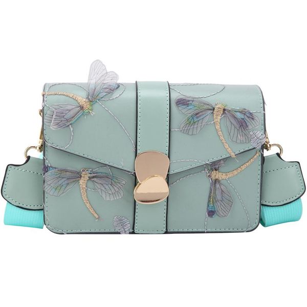 

2020 летняя мода женщин сумка кожаные сумки pu сумка с стрекозы сумки малый закрылков crossbody для женщин сумки посыльного