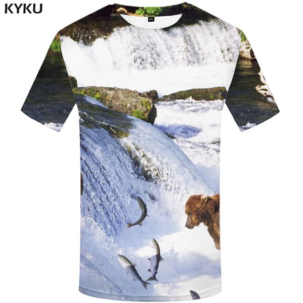 

brand russia bear 3d waterdrop anime cartoon print 3d print shirts anime graphic horror men clothing