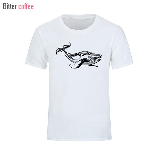 

горький кофе лето мужская с коротким рукавом повседневная streetwear tops tee whale морских животных печати спорта толстовка с капюшоном hoo