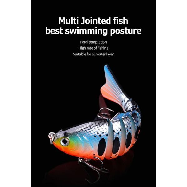 

1pcs fishing baits trolling swim minnow wobbler multi-section hard bait100mm16g artificial crankbait jerkbait fishing ta jlluid