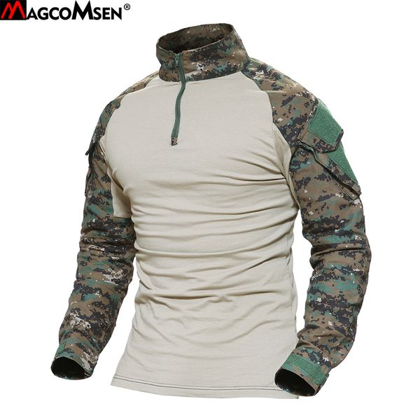 

magcomsen man multicam t-shirts army camouflage combat tactical t shirts military long sleeve airsoft paintball hunting tshirts 201116, White;black