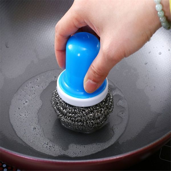 

1pcs steel wire ball brush cuisine cleaning tools accessories for kitchen gadgets