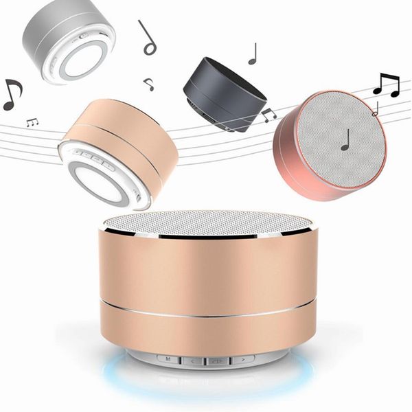 

new portable mini bluetooth speakers metal steel wireless smart hands speaker a10 tf usb fm wireless for phone pc