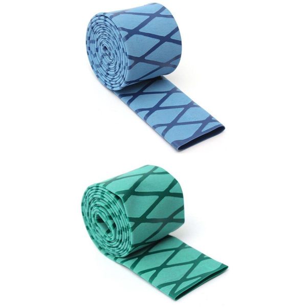 

2pcs heat shrink tubing grip fishing rod handle sleeves blue green 25mm