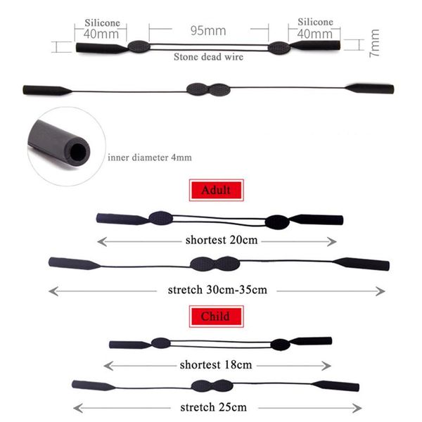 

2019 new eyeglasses slip rope cord adjustable glasses holder chains neck strap string rope sile slip eye wear cord h jllotr