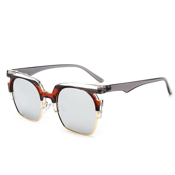 

translucent men driving glasses contrast women sunglasses square uv400 lens glasses fashionable classic sun glasses, White;black