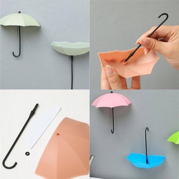 

umbrella shape sticking hook nail no trace wall hooks compact lovely pylons delicate bathroom supplies durable 0 86zm f2