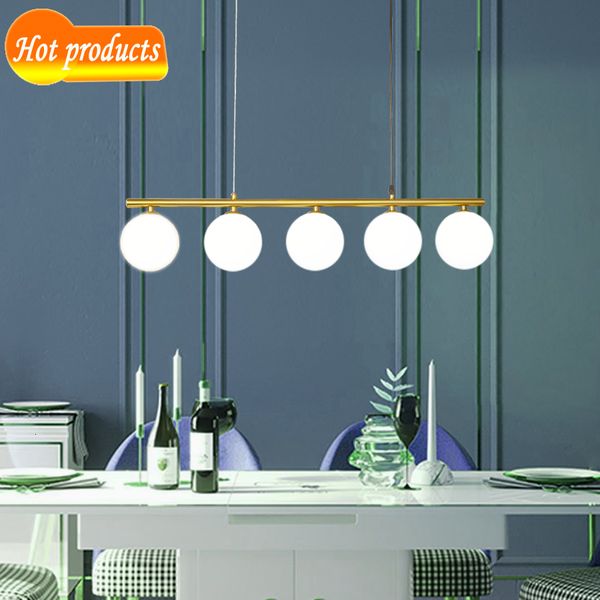 

led flat ceiling wired modern iron art thin hanging lamp 5 kitchen ball suspended lights into the room ug6m