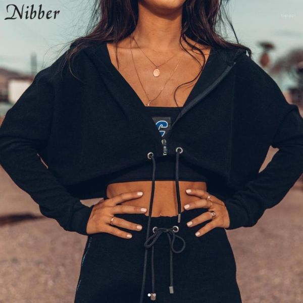 

nibber women's black basic hooded jacket long-sleeved zipper bomber jacket casual coat autumn loose winter streetwear1, Black;brown