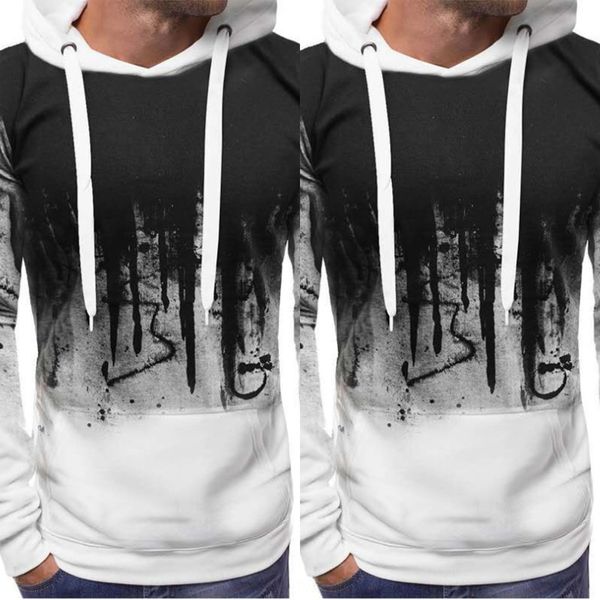 

1kcxd long and men's pullover winter casual sweater men's loose hoodie pulloverhoodie pullover sleeve autumn sports casual shirt m, Black