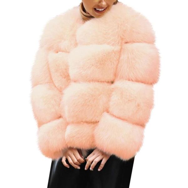 

women's jackets women coats winter warm thick hooded coat solid color plush jacket chaquetas mujer 2021 faux fur sobretudo #7, Black;brown